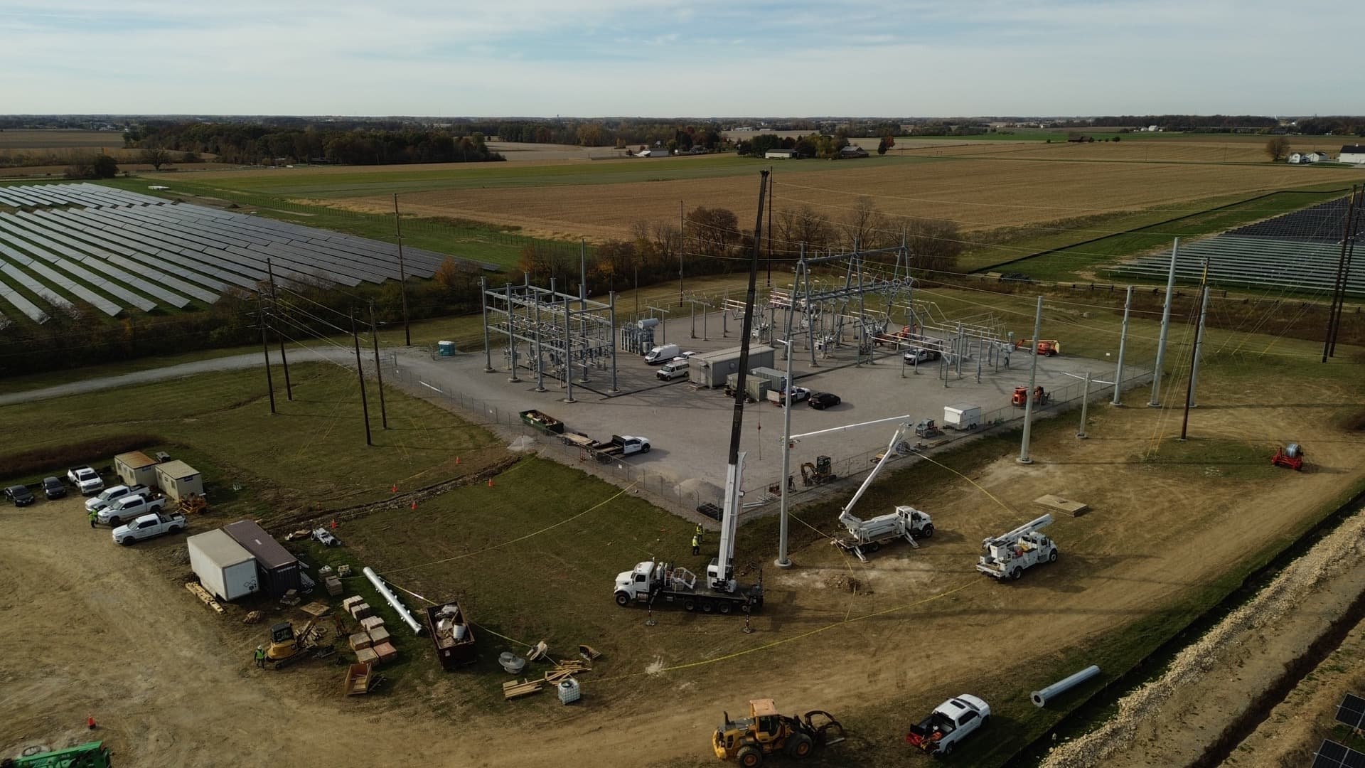 Substation construction crew